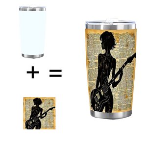 Vaso de acero inoxidable de 20 oz con doble pared aislada al vacío, con tapa y pajita, para bebidas frías y calientes. - Product Image 1
