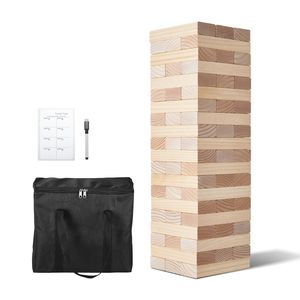 Torre de Madera Gigante de 60 Bloques, Juego de Apilamiento Portátil con Bolsa de Transporte y Marcador - Product Image 1