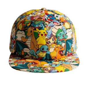 Unisex Pokémon Character Printed <b>Baseball</b> <b>Cap</b> Sublimation Heat Transfer 100% Polyester Street Style Casual Adult Hat - Product Image 5