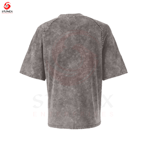 T-shirt en coton délavé pour homme, coupe ample et oversize, style vintage, décontracté, style streetwear, manches courtes, t-shirt premium - Product Image 1