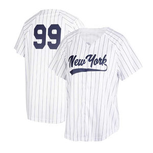 Personaliza tu Propio Logotipo, Camiseta Personalizada en Blanco, Camiseta de Béisbol de Primera Calidad para Adultos con Diseño de Rayas y Logotipo Bordado - Product Image 6