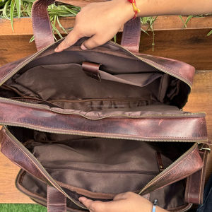 Custom Multi-Compartment Genuine Leather Briefcase Laptop Messenger <b>Bag</b> <b>for</b> <b>Men</b> Business Satchel <b>Bag</b> Computer Crossbody Handbags - Product Image 5