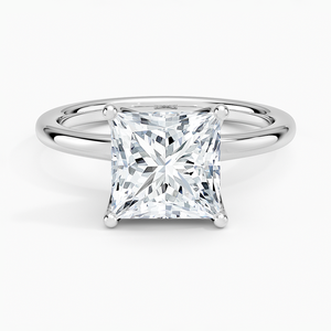 Bague BOJ 076 en argent 925, taille princesse, avec halo de pierres et griffes, solitaire diamant 2 carats, couleur D, VVS1, moissanite certifiée GRA, prix bas - Product Image 1
