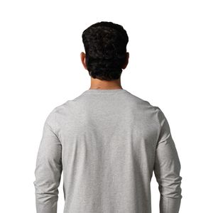 T-shirt de performance à manches longues gris chiné pour homme, en coton premium, col rond, pour l'entraînement sportif, le fitness et les tenues décontractées - Product Image 5