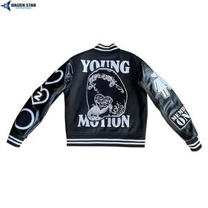 แจ็คเก็ตสไตล์วาร์ซิตี้คลาสสิก แจ็คเก็ตผ้าวูลผสมสไตล์วิทยาลัยระดับพรีเมียม แจ็คเก็ตสไตล์เบสบอลสำหรับทีมแบบสั่งทำ - Product Image 2