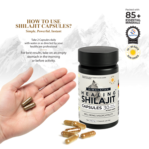 Shilajit 30 Capsules Résine Pure de l'Himalaya Qualité Or Fournisseur en Gros Marque Privée OEM Antioxydant Guérison Amélioration de l'Immunité - Product Image 3