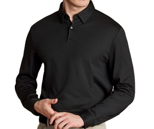 T-shirt de golf décontracté en coton pour homme à manches longues avec séchage rapide et caractéristiques respirantes Slim Fit Summer Stylish Top Solid Pat - Product Image 6