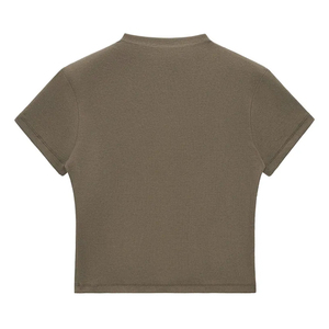 เสื้อยืดครอปแขนสั้นผ้าฝ้าย 100% สำหรับผู้หญิง พิมพ์ลายตามเทรนด์สตรีทแดนซ์แบบอเมริกัน ความหนา 200gsm ดีไซน์สั่งทำพิเศษ - Product Image 6