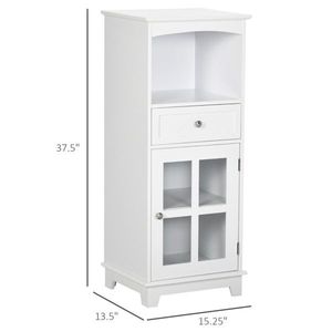 Mobile da Bagno Salvaspazio in MDF Bianco con Specchio per Casa, Soggiorno e Uso Alberghiero - Product Image 3