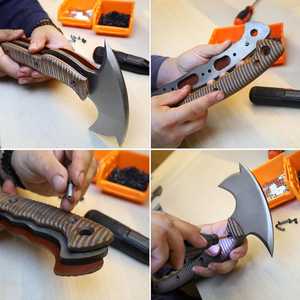 <b>Axe</b> Carbon Steel Head Wood <b>Handle</b> Survival Hatchet Tool - Product Image 5