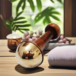 Herramienta Facial de Kansa Hecha a Mano por Senoras |   Masajeador Facial Ayurvédico de Bronce |   Venta al por Mayor de Marca Privada en Delhi, India - Product Image 1