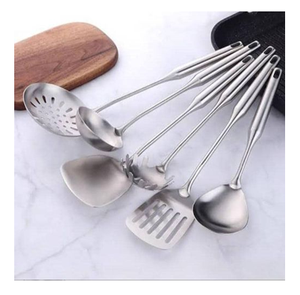 Stainless Steel 5 Piece <b>Utensil</b> <b>Set</b> With Spoon Ladle Slotted Spoon Pasta Server And Meat Fork Dishwasher Safe Kitchen Tools - Product Image 2