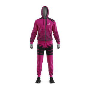 Custom Men's Tracksuit Full <b>Zip</b> <b>Hooded</b> Sporty Jogging Suit Professional Sportswear Training Apparel Bulk Supplier Factory - Product Image 1