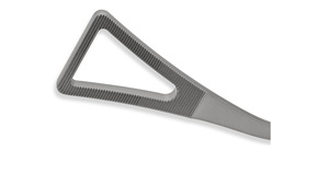 Abrazadera curva izquierda VATS Duval con mordazas triangulares dentadas, eje de 10 mm, trinquete de 25 mm, mandíbula de 23,5 cm, longitud de trabajo de 34 cm, longitud total - ZETOMEDPRO - Product Image 3