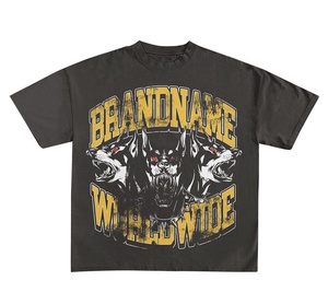 Wholesale Men 100% Cotton Regular Fit Vintage Eco-Friendly <b>Acid</b> Wash T-Shirt with Digital Print <b>Drop</b>-Shoulder - Product Image 1