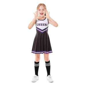 Tenue de style professionnel pour enfants, ensemble de performance en tissu de haute qualité, vêtements de danse pour filles, uniforme de cheerleading pour enfants, idéal pour l'école et le sport - Product Image 5