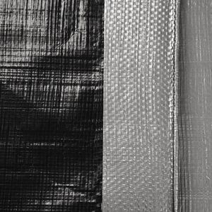 Bâche en tissu poly robuste argentée et noire 20x30 pieds - Product Image 4