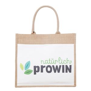 Foldable Jute Canvas Shopping Bag with Eco-Friendly Materials and Lightweight Design - Product Image 1