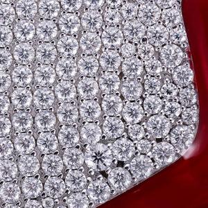 Pendentif de mode en argent sterling 925 véritable et massif pour hommes et femmes - Style hip-hop plaqué rhodium avec diamants étincelants en forme de cœur brisé - Product Image 2