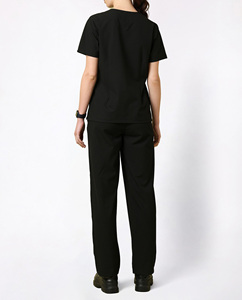 Combinaisons d'infirmières à manches courtes en polyester et élasthanne, étiquette privée du fabricant, pour hommes et femmes, uniformes médicaux d'hôpital - Product Image 2