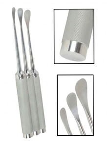 Elevadores Espinales Curvos Cobb, Juego de 3 Instrumentos Quirúrgicos Ortopédicos para Procedimientos de Columna Vertebral, Reutilizables, Kit Quirúrgico con Certificación CE - Product Image 4