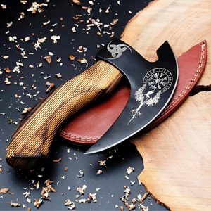 Nuevo Cortador de Pizza Vikingo 2026, el Mejor Regalo para Amantes de los Vikingos, Cuchilla de Hacha para Uso en la Cocina, Hoja de Acero Inoxidable, Mango Tallado a Mano en Madera de Fresno - Product Image 3