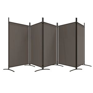 แอนทราไซต์5แผงแบ่งห้อง170.5 "x 70.9" หน้าจอผ้าและฉากกั้นห้อง - Product Image 5