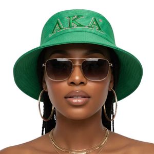 Chapeau Bob Brodé en Maille Verte pour Femme – Tendance, Décontracté, Léger, Protection Solaire, Idéal pour l'Extérieur, Coiffe Estivale Élégante - Product Image 5
