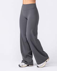 Wholesale <b>Women</b>’s <b>Flared</b> Yoga Pants High Waisted Wide Leg Workout <b>Leggings</b> for Gym Fitness Running Training Custom Sportswear - Product Image 1