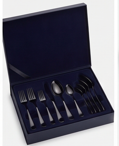 Ensemble de couverts minimalistes noir mat, résistant au lave-vaisselle, pour mariage et utilisation sur table - Product Image 6