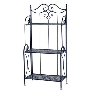 Libreria Pieghevole in Metallo a 3 Ripiani e Espositore per Arredamento Casa, per Conservazione di Piante e Libri - Product Image 2