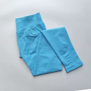 New Women's Fitness <b>Leggings</b> Breathable Quick Dry Seamless High Waist Casual Style Logo Solid <b>Pattern</b> Full Length Pockets - Product Image 4