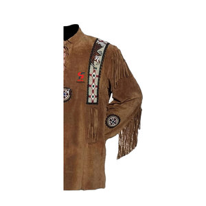 Solid Trader Premium Quality Luxury Long Tassel Design Tailoring Elegant Western Style <b>Suede</b> Fringe Leather <b>Jacket</b> - Product Image 3