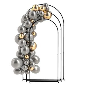 Set di 3 Archi Decorativi per Matrimonio con Cornice Nera Arcuata e Supporto in Metallo - Product Image 5