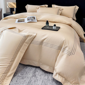 Juego de Sábanas de Algodón de Fábrica China, Diseño de Hotel, Juego de Ropa de Cama de 5 Estrellas, Tela de Satén de Algodón, Juego de Funda de Edredón - Product Image 1