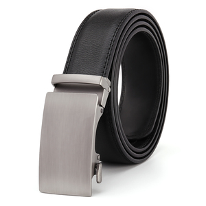 <b>Top</b> Cow Hide Vintage Eco-Friendly Men's Fashion Automatic Ratchet Belt with Copper Buckle - Product Image 1