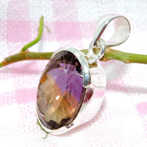 Plata de Ley 925, colgante de piedras preciosas, colgante hecho a mano, colgante de mujer, colgante de diseñador de joyería ametrina, regalo para ella - Product Image 5