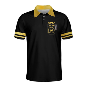 เสื้อเชิ้ตพรีเมียมบาร์เบอร์ แบล็คโกลด์ สำหรับผู้ชาย แขนสั้น ลำลอง พิมพ์ลาย ทรงปกติ แต่งขอบตัดกัน ผ้าโพลีเอสเตอร์ 100% แห้งเร็ว - Product Image 2