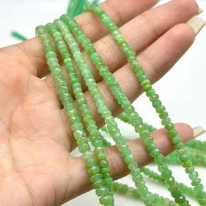 Natural Chrysoprase 3-5MM Faceted Rondelle Gemstone <b>Beads</b> Loose Chrysoprase <b>Stone</b> <b>Beads</b> For Jewelry Making Wholesale Supplies - Product Image 5