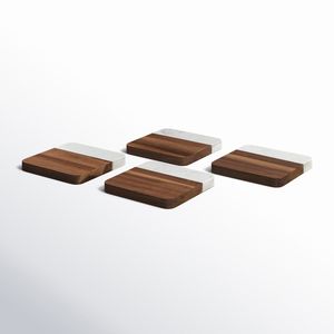 DualTone Marble Resin Luxury Eco-Friendly <b>Coaster</b> <b>Set</b> - Product Image 5