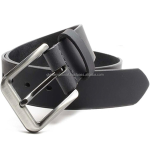 เข็มขัดลำลองสำหรับผู้ชายหนังพรีเมี่ยมสีดำทนทานหัวเข็มขัดโลหะนิกเกิลแบบลำลองสำหรับธุรกิจ - Product Image 6