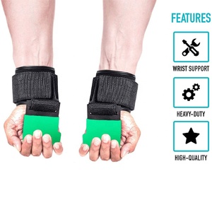 New Arrival Custom Gym Lifting Straps Heavy Duty Cross Grip Hook 7mm <b>Think</b> Neoprene Padded Wrist Wraps for Weightlifting Support - Product Image 3