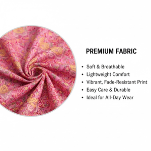 Exquisito Kaftán Rosa de Seda con Estampado Paisley, Cuello en V, Dobladillo con Volantes, Ropa de Dormir de Boutique, 100% Seda Habotai, Hecho a Mano, Vestido de Mujer, Obra Maestra - Product Image 5