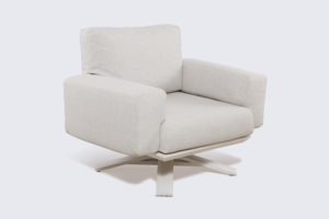 Sofá moderno de una plaza con respaldo acolchado y base giratoria para sala de estar - Product Image 2