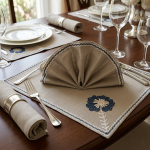 Organic Cotton Table Mat Sustainable Eco Friendly Dining <b>Placemat</b> Durable Washable Reusable Home Restaurant OEM Wholesale Cotton - Product Image 2