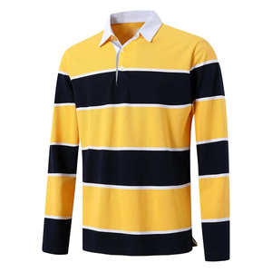 Chemise de rugby pour homme la plus demandée, avec empiècements coupés et cousus, manches longues, respirante, 100 % coton, bretelles réglables, décontractée - Product Image 5