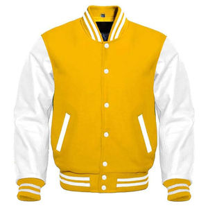 แจ็คเก็ตวาร์ซิตี้รุ่นยอดนิยม ระบายอากาศได้ดี คอเสื้อแบบคอกลม  รับสกรีนโลโก้ แขนยาวเต็มตัว แจ็คเก็ตเบสบอลสไตล์วิทยาลัยสำหรับผู้ชาย - Product Image 3