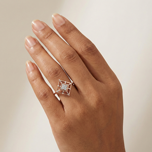 Exquisito diamante natural de corte brillante redondo de 0.07 quilates en oro rosa macizo, color H-I, joyería fina. - Product Image 1