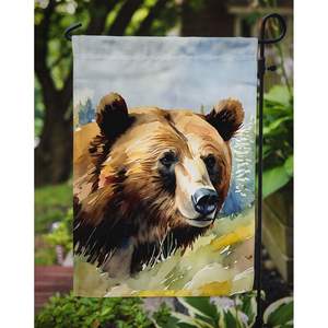 Drapeau de jardin multicolore Grizzly Bear Boîte aux lettres décorative & Patio Artwork for Yard Flower Beds Small Size - Product Image 3