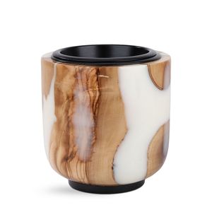 Quemador de incienso de resina y madera con acabado artesanal, elegante soporte para varillas, ideal para espacios de bienestar y ambiente aromático, para regalos. - Product Image 6